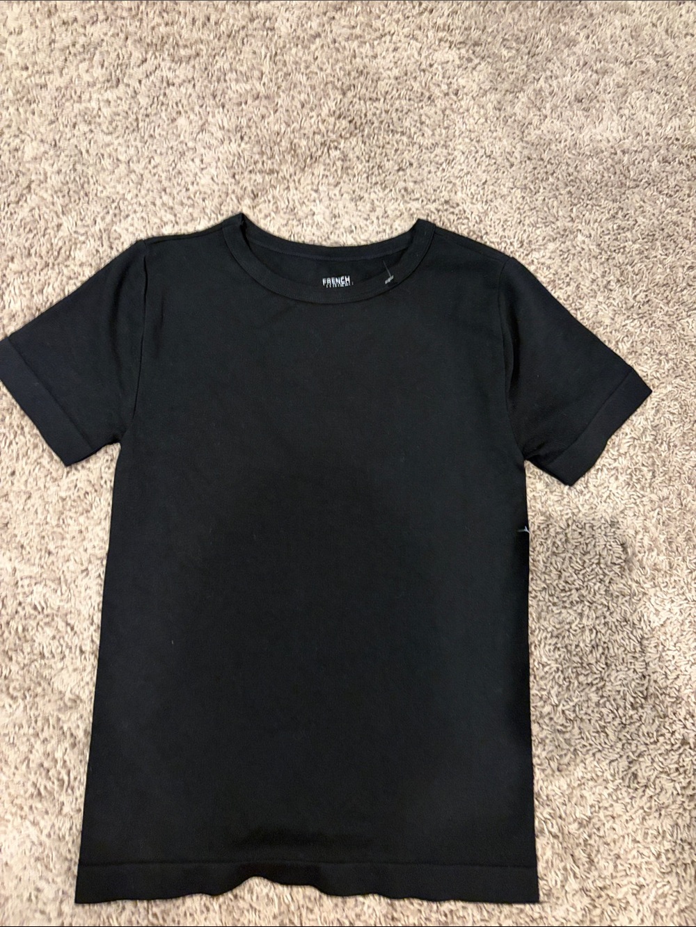 French Laundry Black Short-Sleeve Crew Tee